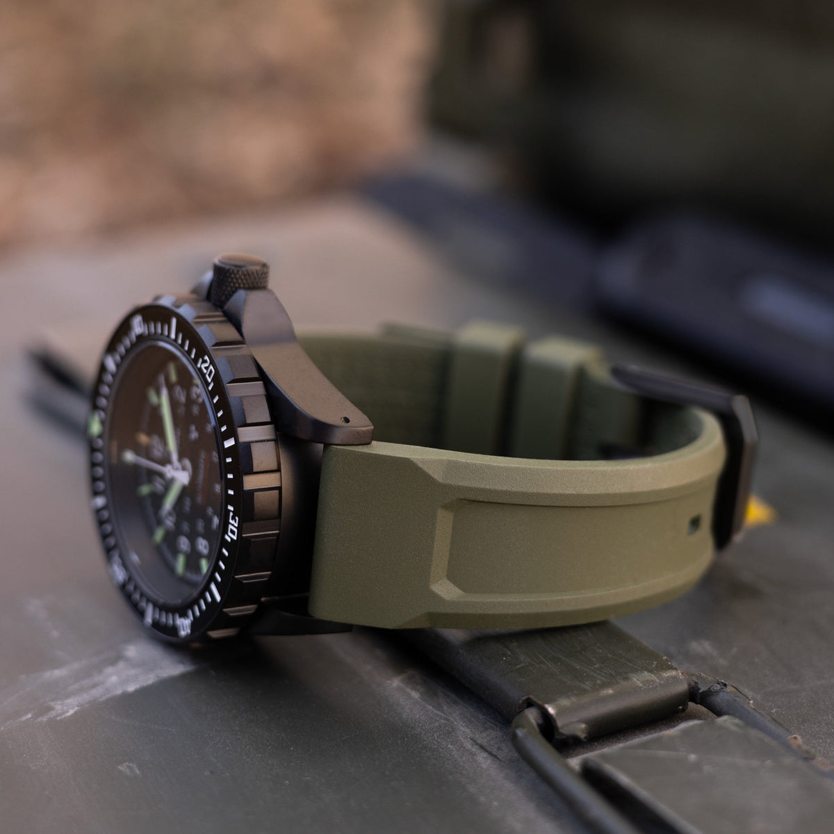 Marathon 3-Piece Rubber Strap Kit, OD Green, Anthracite, 20mm