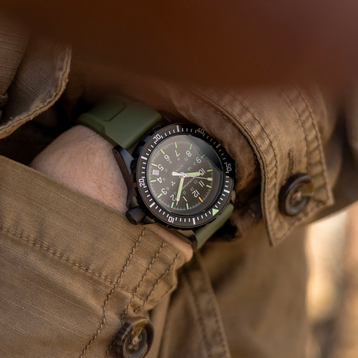 Marathon 3-Piece Rubber Strap Kit, OD Green, Anthracite, 20mm