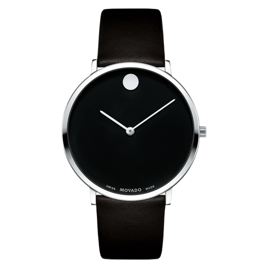 MOVADO - MODERN 47 - BLACK MUSEUM WITH FLAT DOT - WatchDNA | Connecting a network of jewellers with watch enthusiasts