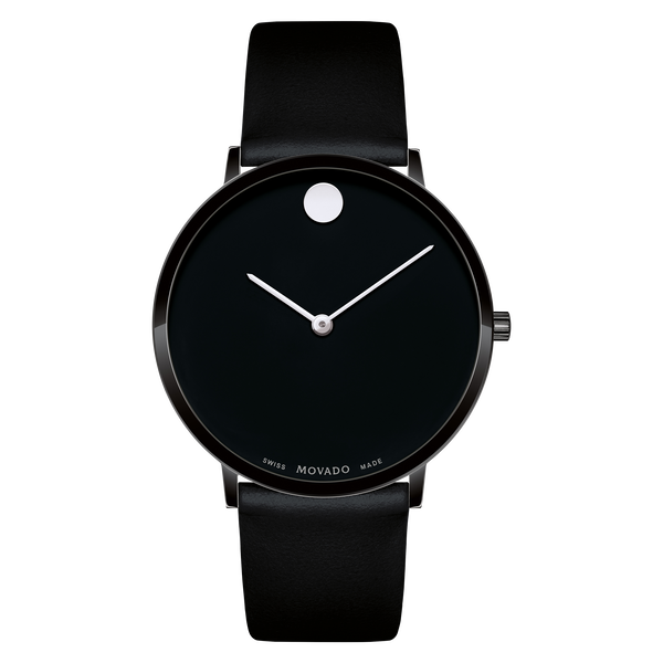 MOVADO - MODERN 47 - BLACK MUSEUM WITH FLAT DOT - WatchDNA | Connecting a network of jewellers with watch enthusiasts