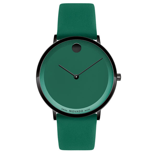 MOVADO - MODERN 47 - GREEN MUSEUM WITH FLAT DOT - WatchDNA | Connecting a network of jewellers with watch enthusiasts