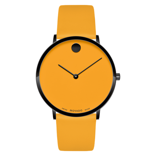 MOVADO - MODERN 47 - YELLOW MUSEUM WITH FLAT DOT - WatchDNA | Connecting a network of jewellers with watch enthusiasts
