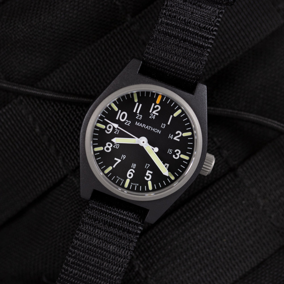Marathon 34mm Black General Purpose Quartz with MaraGlo (GPQ)