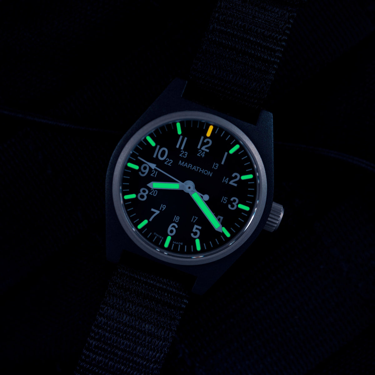 Marathon 34mm Black General Purpose Quartz with MaraGlo (GPQ)