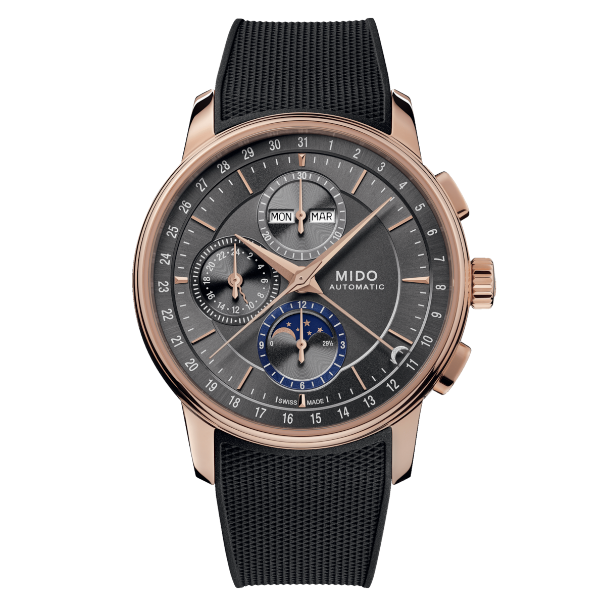 Mido Baroncelli Chronograph Moonphase M0276253706100 - WatchDNA | Connecting a network of jewellers with watch enthusiasts