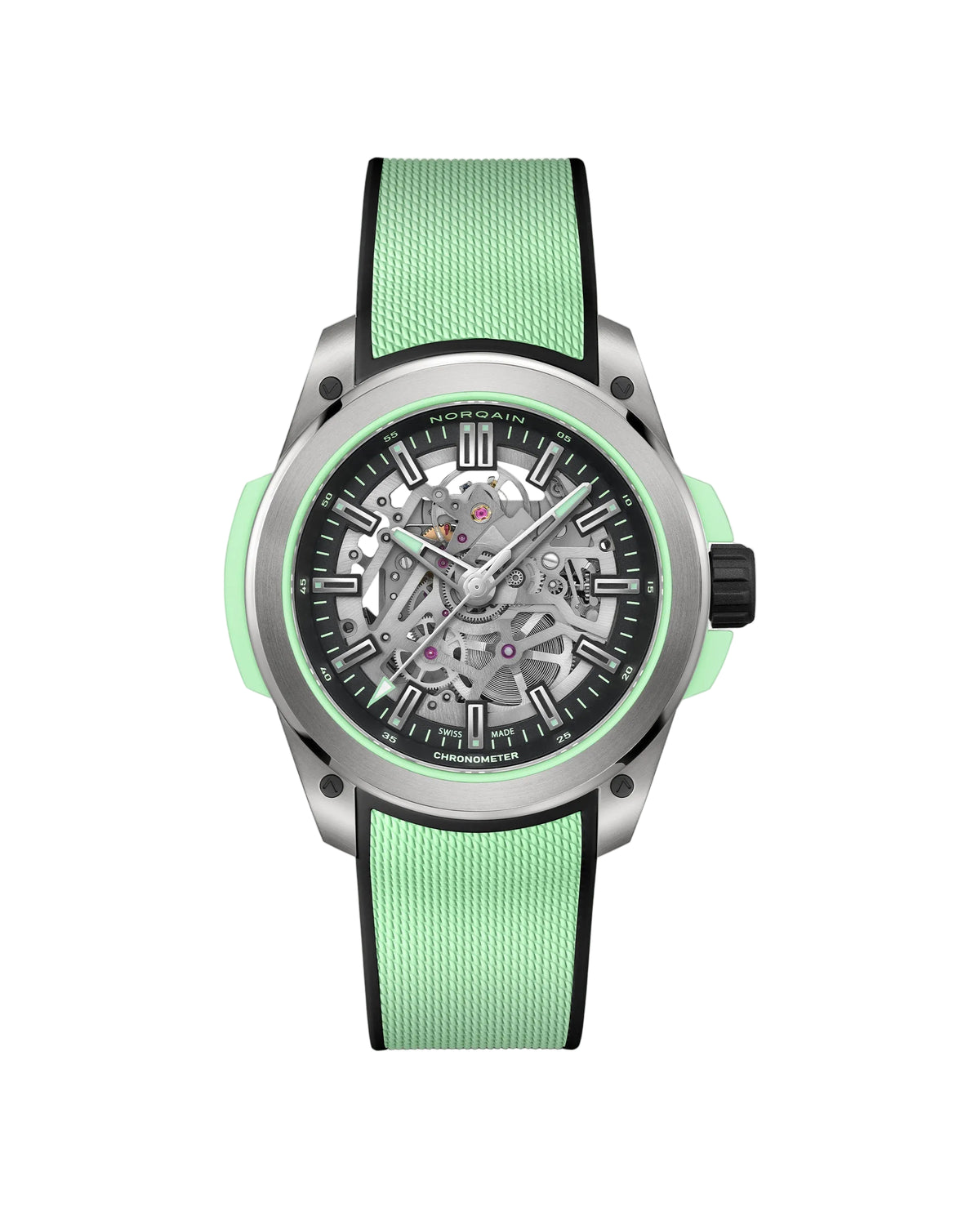 NORQAIN Wild ONE Skeleton Titanium Mint 42mm N3000.26T01.B01.R01