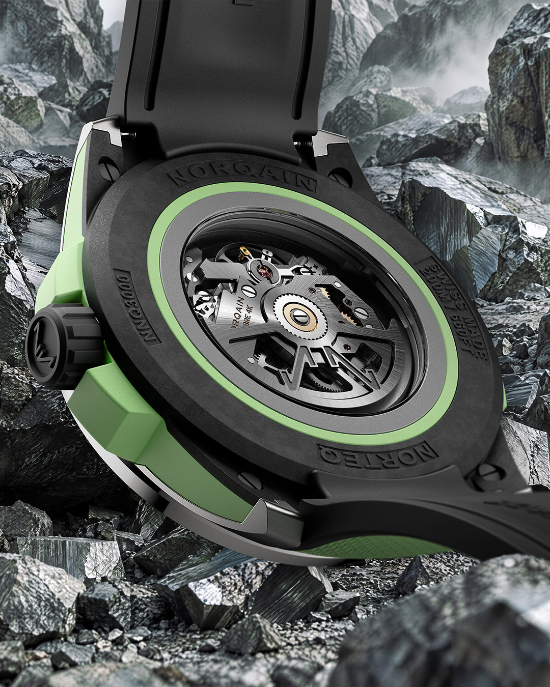 NORQAIN Wild ONE Skeleton Titanium Mint 42mm N3000.26T01.B01.R01