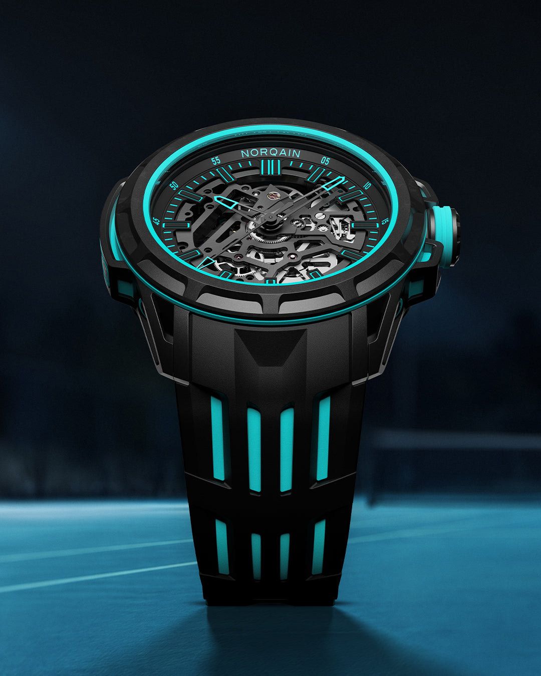 NORQAIN Wild ONE Skeleton X-Lite Turquoise 41mm N3003.26X02.B07.R01