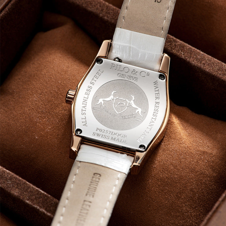 Allegra P0257DQGR watch with mother-of-pearl dial and diamond heart