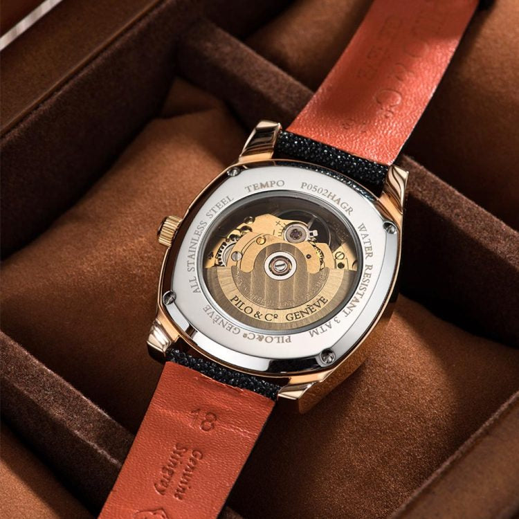Open Heart Automatic Watch for Women with White Dial