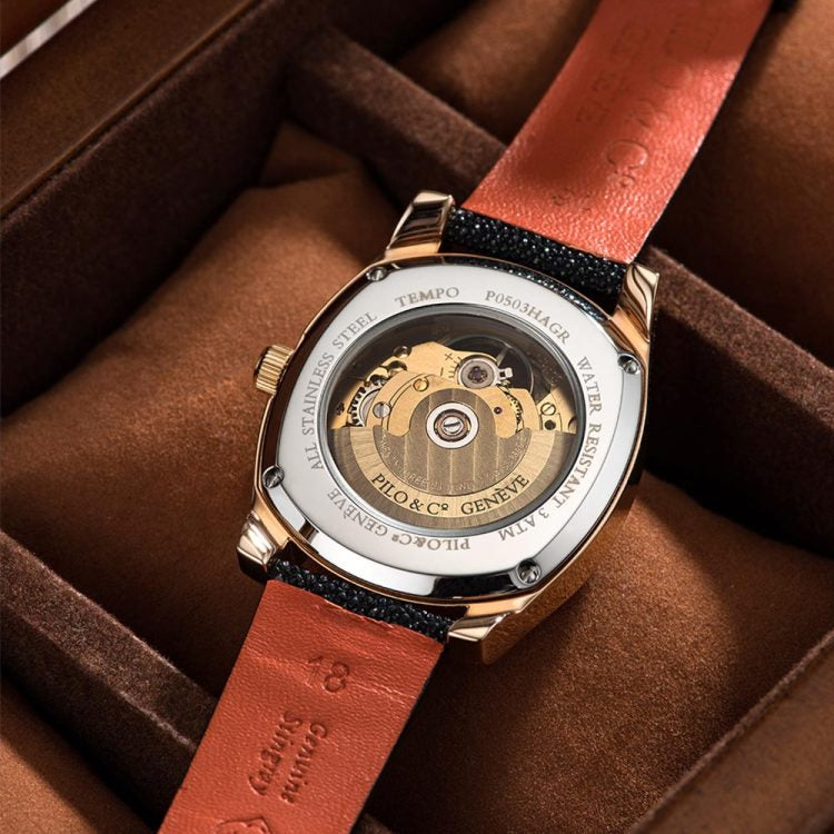 Elegant Automatic Watch for Women with Ceramic Open Heart Dial