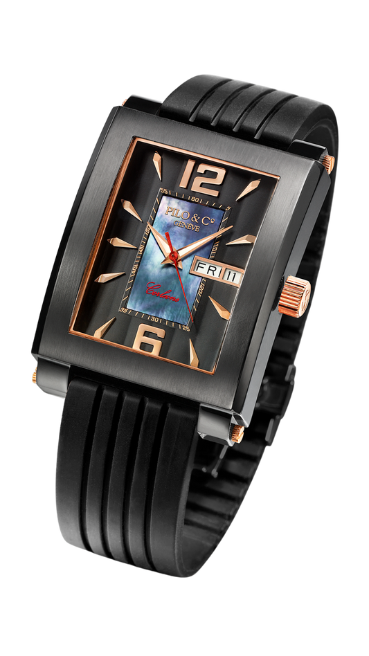 Corleone P0550HABI Swiss Rectangular Mother-of-Pearl Sport Watch