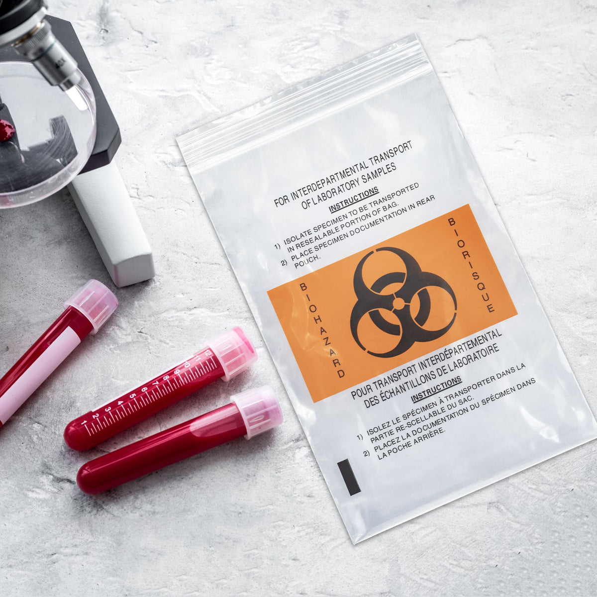 Laboratory Sample Bag/Biohazard Specimen Bag with Outside Pocket - Hospital Grade - marathonwatch