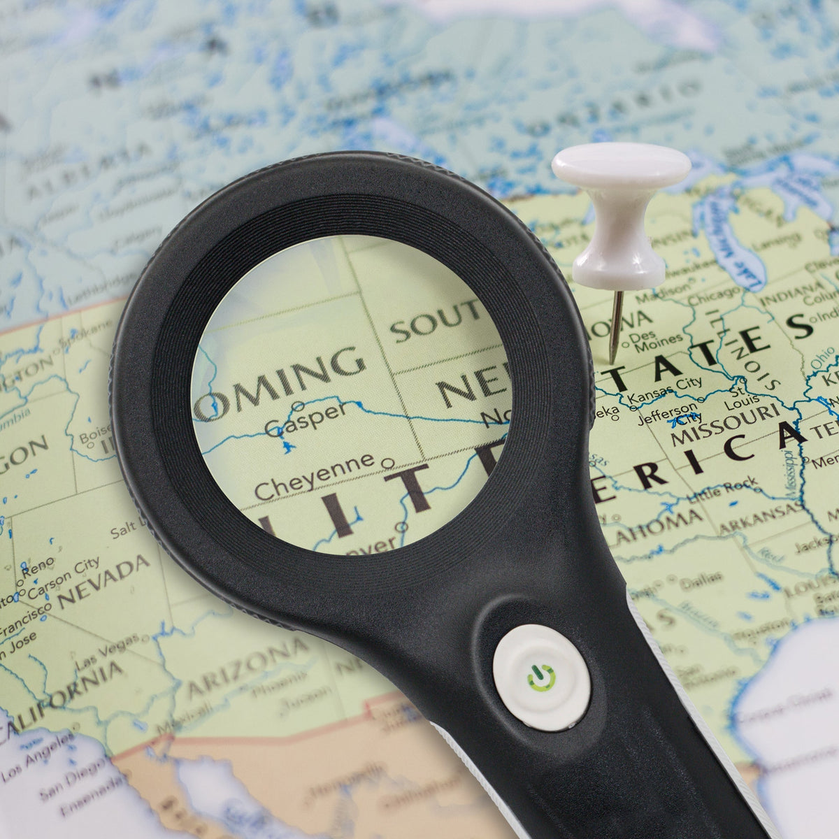 Magnifying Glass with Cyclops, LED, & Black Light - Banks, Schools, Hospitals & Government Agencies - marathonwatch