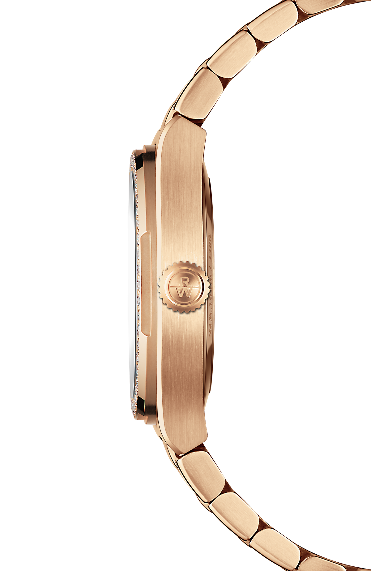 Raymond Weil A.R.T. Mother-of-pearl Dial Diamond-Set Bezel Integrated Bracelet Stainless Steel With Rose Gold PVD Quartz 1250-P5S-97081