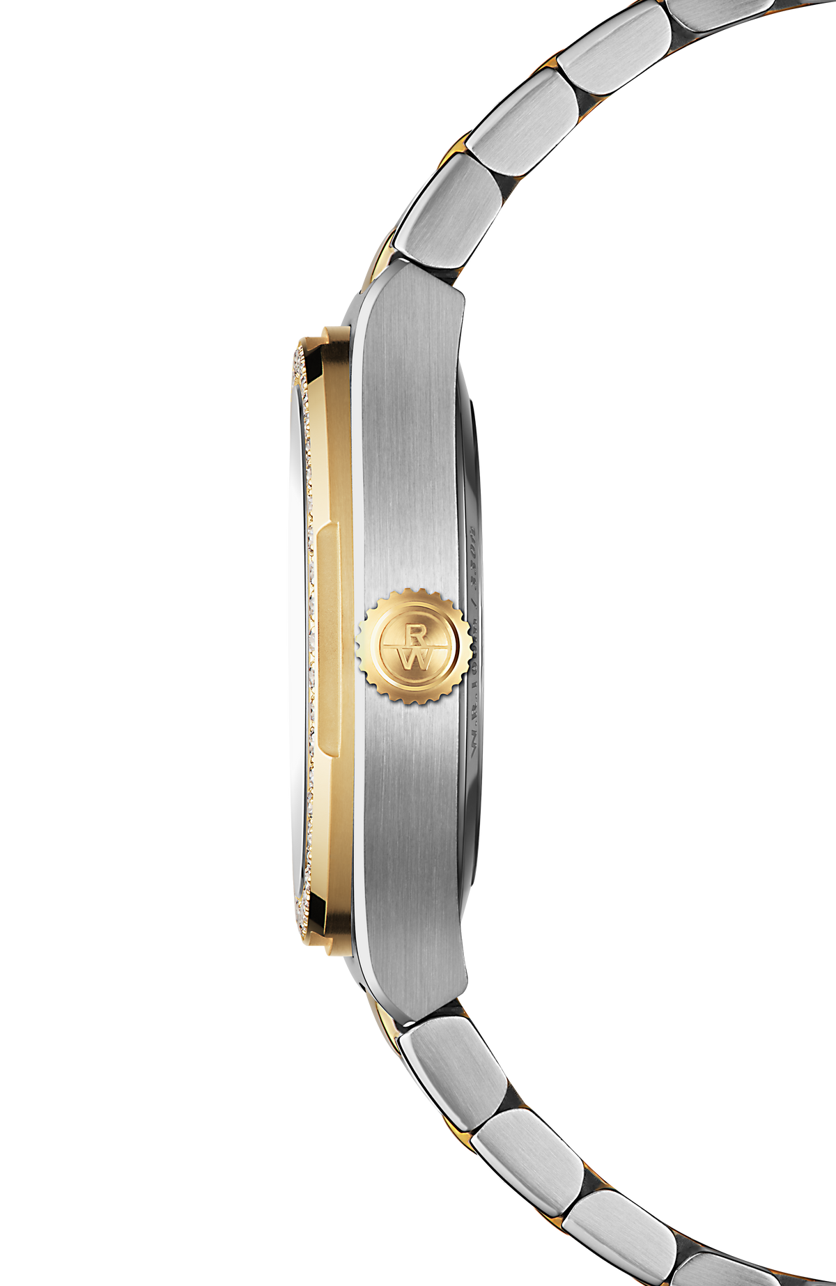 Raymond Weil A.R.T. Mother-of-pearl Dial Diamond-Set Bezel Integrated Two-tone Bracelet Quartz 1250-SPS-97081