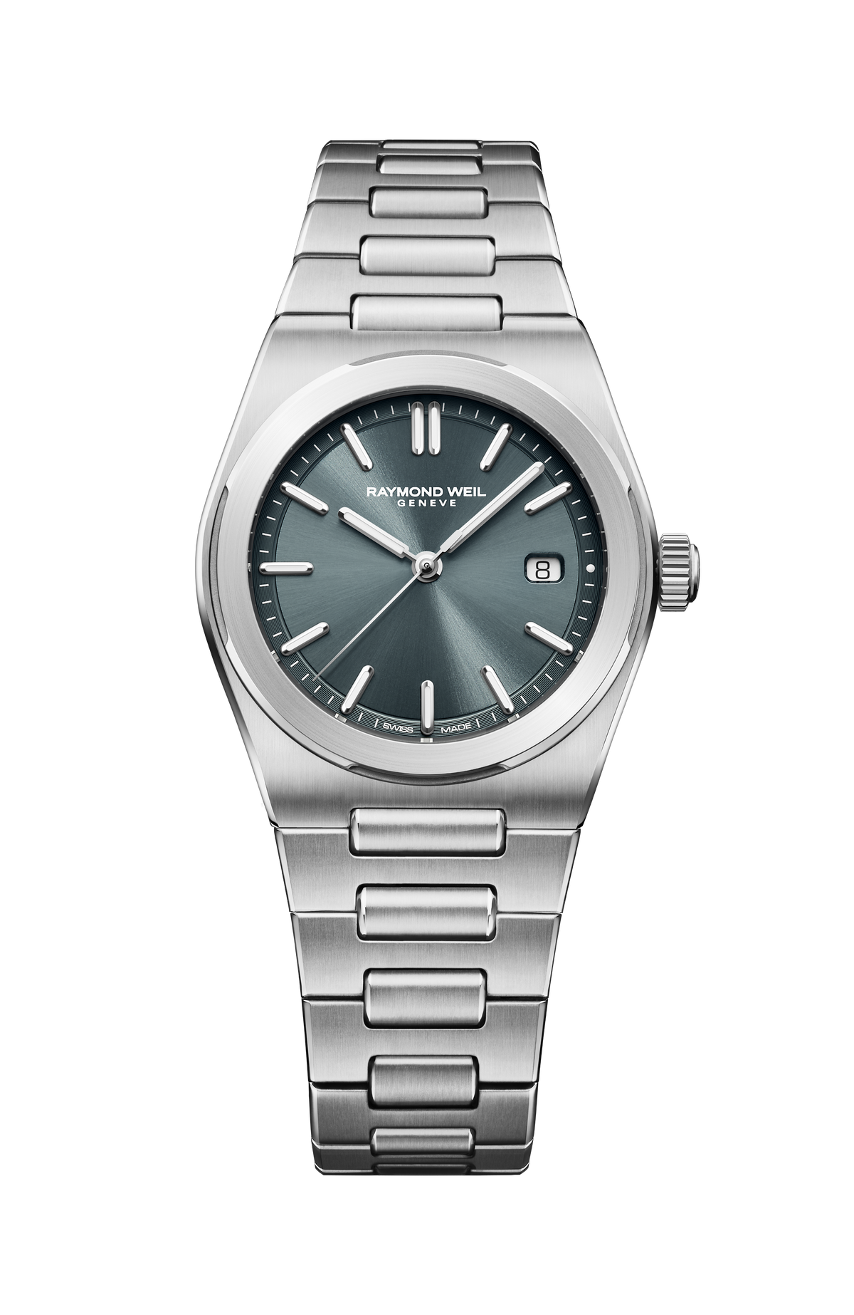 Raymond Weil A.R.T. Charcoal Blue Dial Integrated Stainless Steel Bracelet Quartz 1250-ST-56001