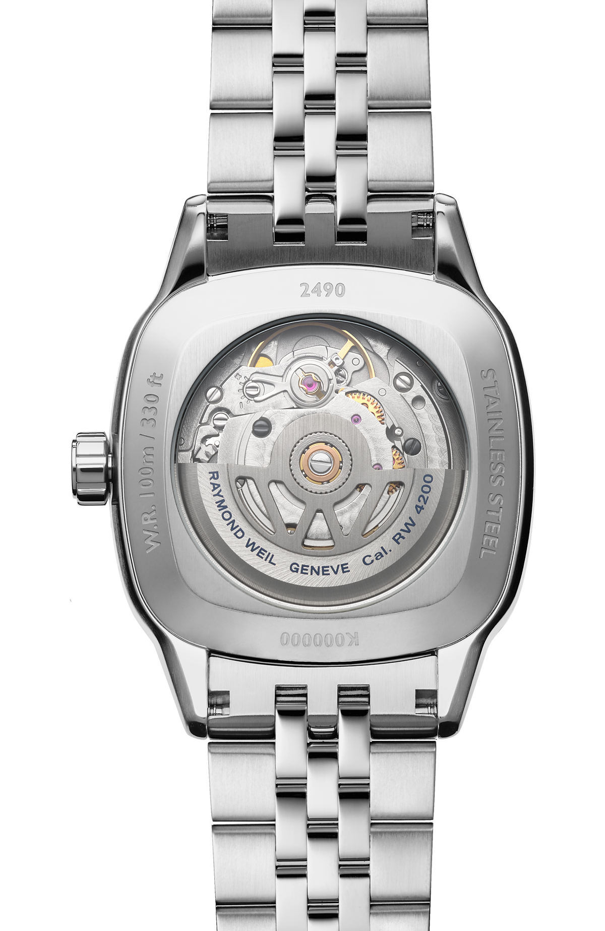 Raymond Weil Freelancer Ladies Automatic Ice Blue Dial Bracelet Cushion Shape 2490-STS-50061