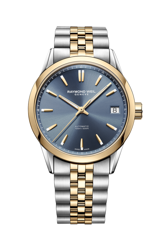 Raymond Weil Freelancer Men's Automatic Classic Two-Tone Blue Dial Date 2741-STP-50001
