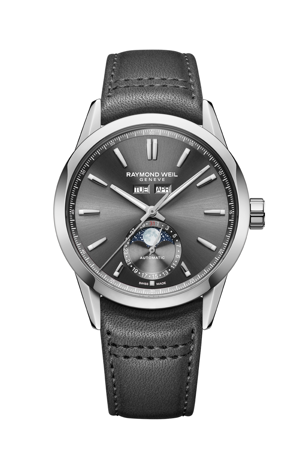 Raymond Weil Freelancer Men's Automatic Complete Calendar Anthracite Dial Leather 2766-STC-60001