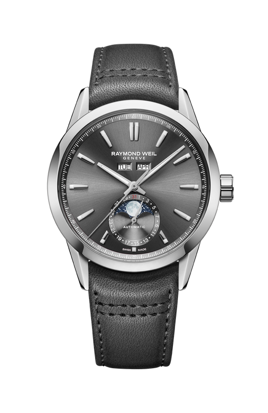Raymond Weil Freelancer Men's Automatic Complete Calendar Anthracite Dial Leather 2766-STC-60001