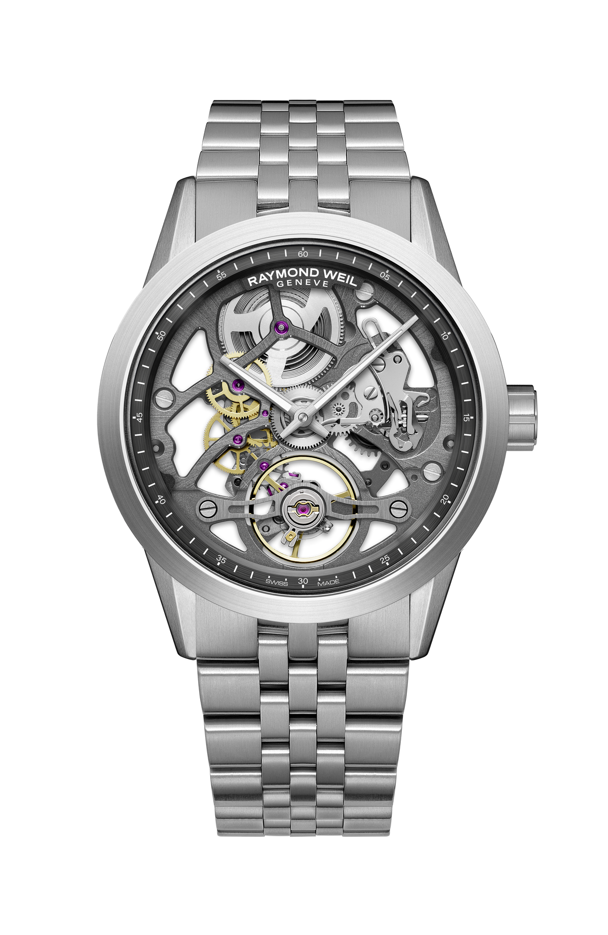 Raymond Weil Freelancer Calibre RW1212 Men's Anthracite Skeleton Automatic Steel 2786-ST-60000