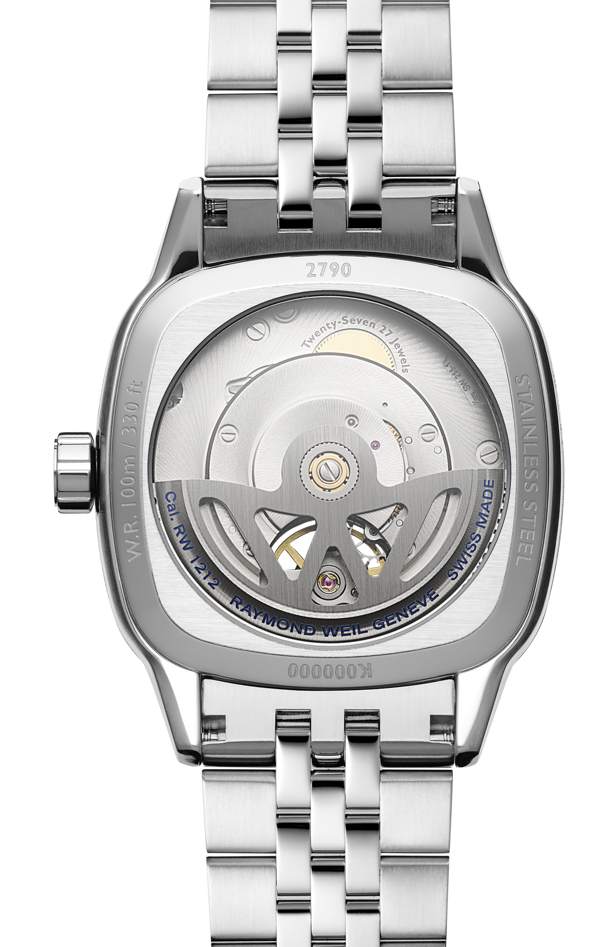Raymond Weil Freelancer Calibre RW1212 Men’s Automatic Black Steel Cushion Shape 2790-ST-20051