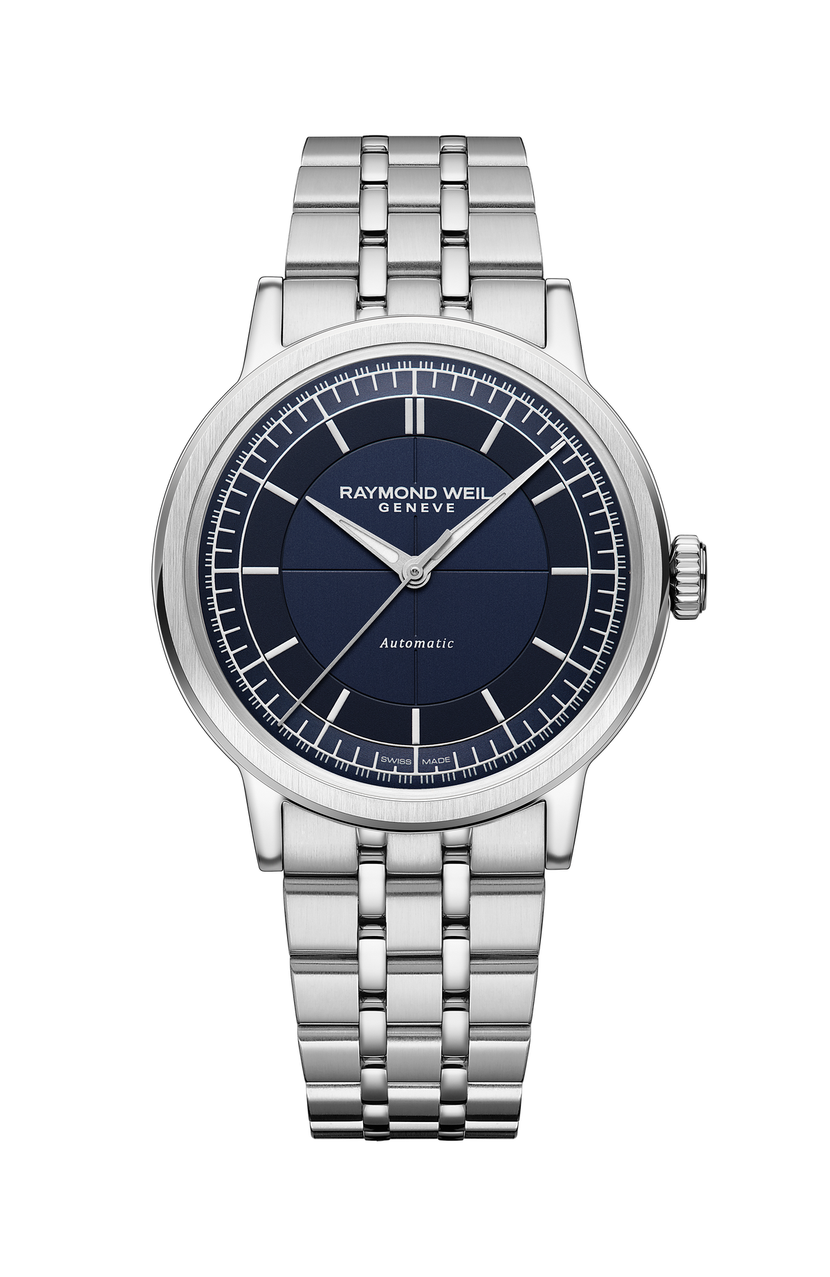 Raymond Weil Millesime Men's Automatic Blue Sector Dial Bracelet 2925-ST-50001