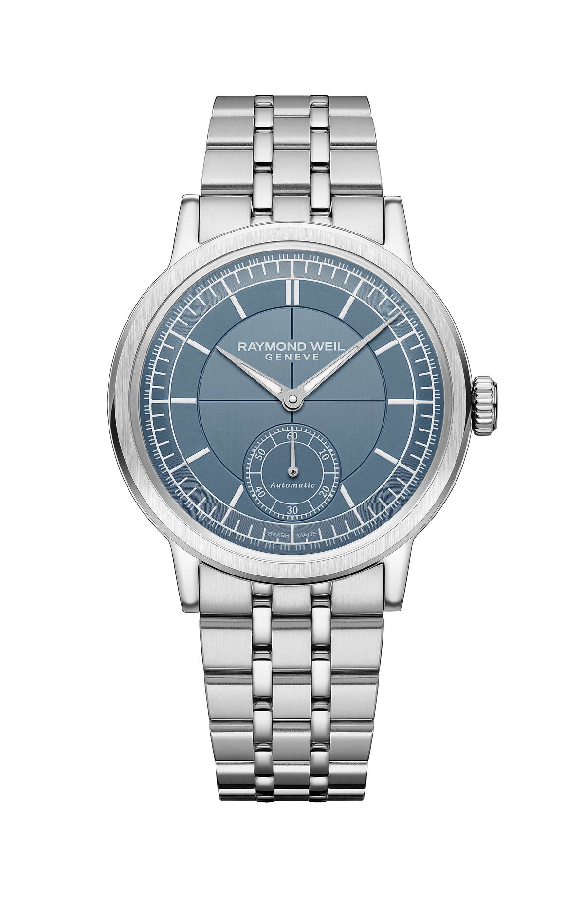 Raymond Weil Millesime Men's Automatic Small Seconds Denim Blue Dial Bracelet 2930-ST-50011