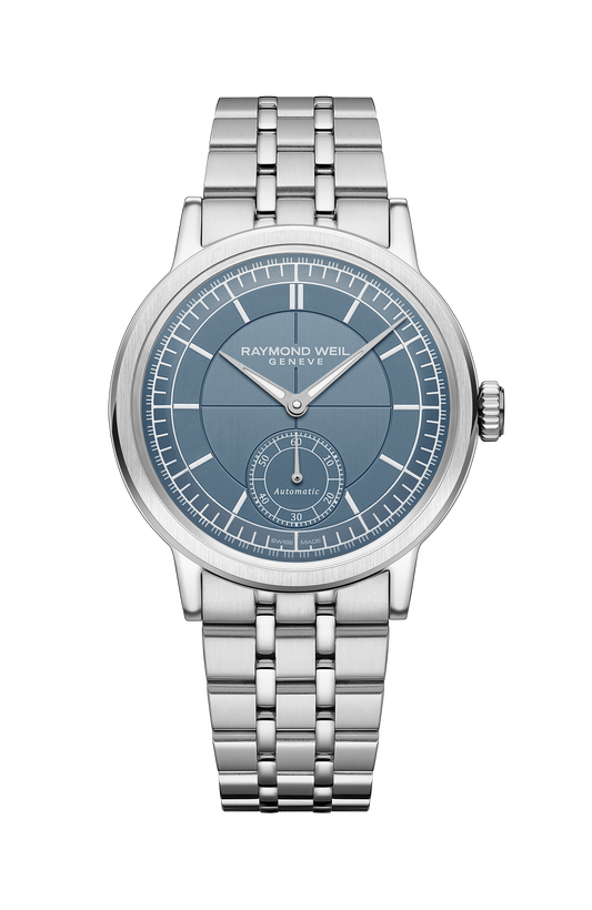 Raymond Weil Millesime Men's Automatic Small Seconds Denim Blue Dial Bracelet 2930-ST-50011