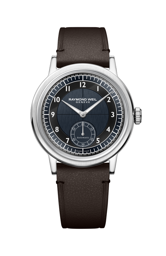 Raymond Weil Millesime Men's Automatic Small Seconds Tuxedo Midnight Blue and Black Dial 2930-STC-05502