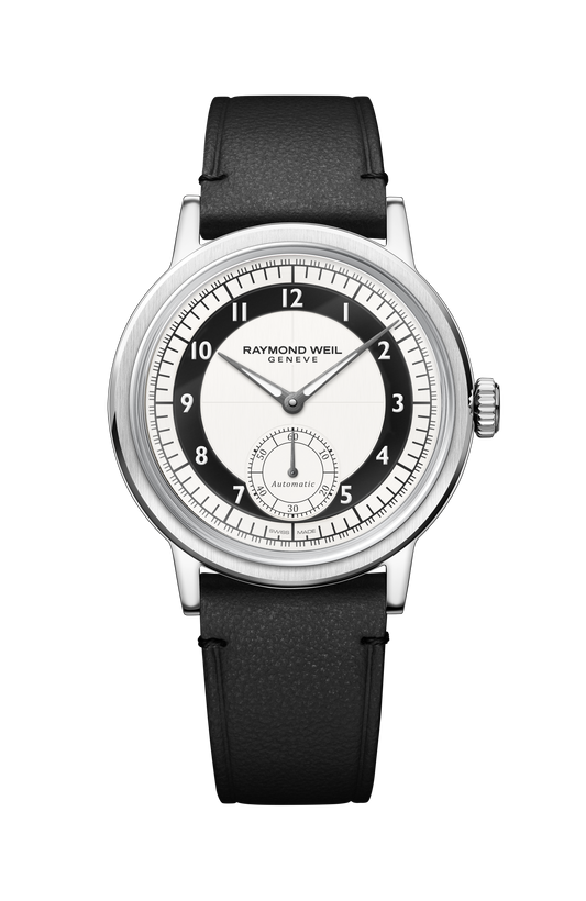 Raymond Weil Millesime Men's Automatic Small Seconds Tuxedo Black and White Dial 2930-STC-05642