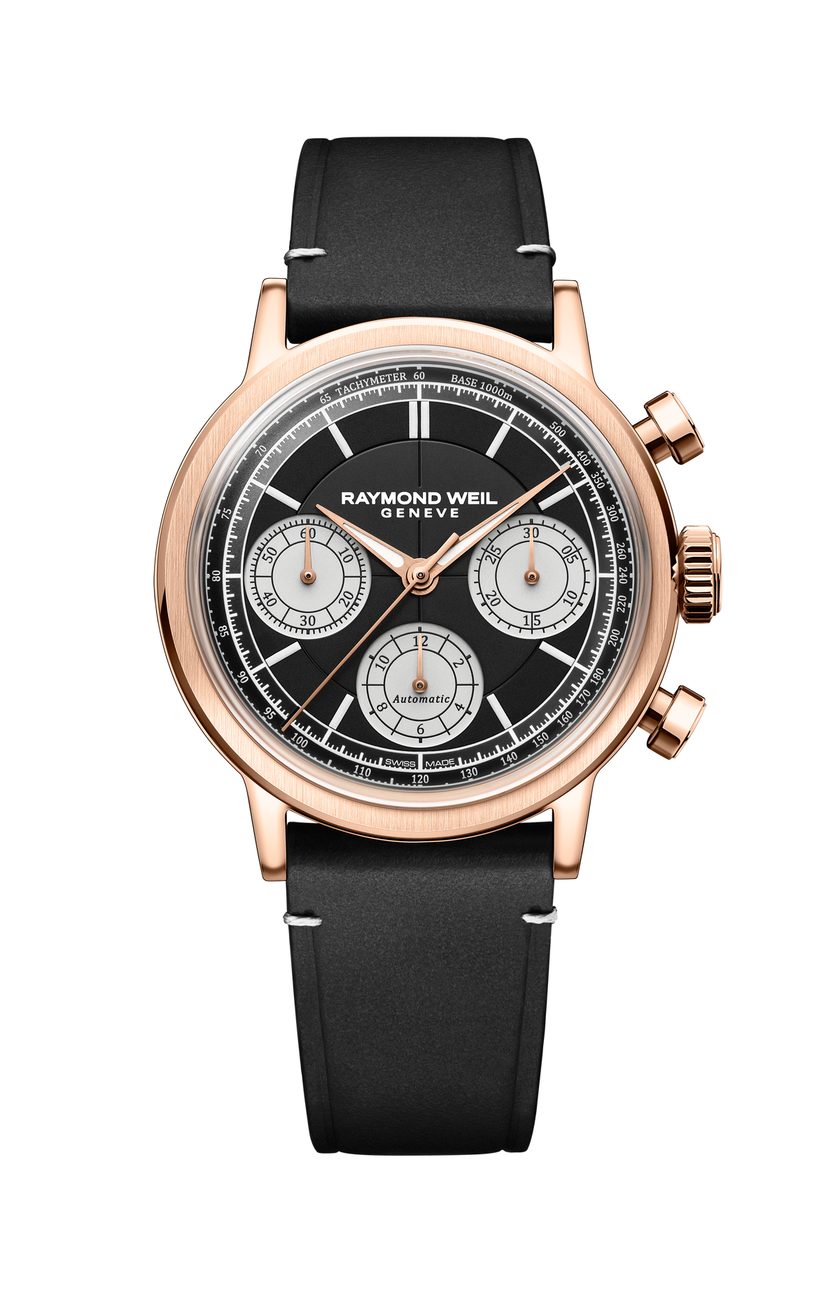 Raymond Weil Millesime Automatic Tri-Compax Chronograph Black Sector Dial 7765-PC5-20631