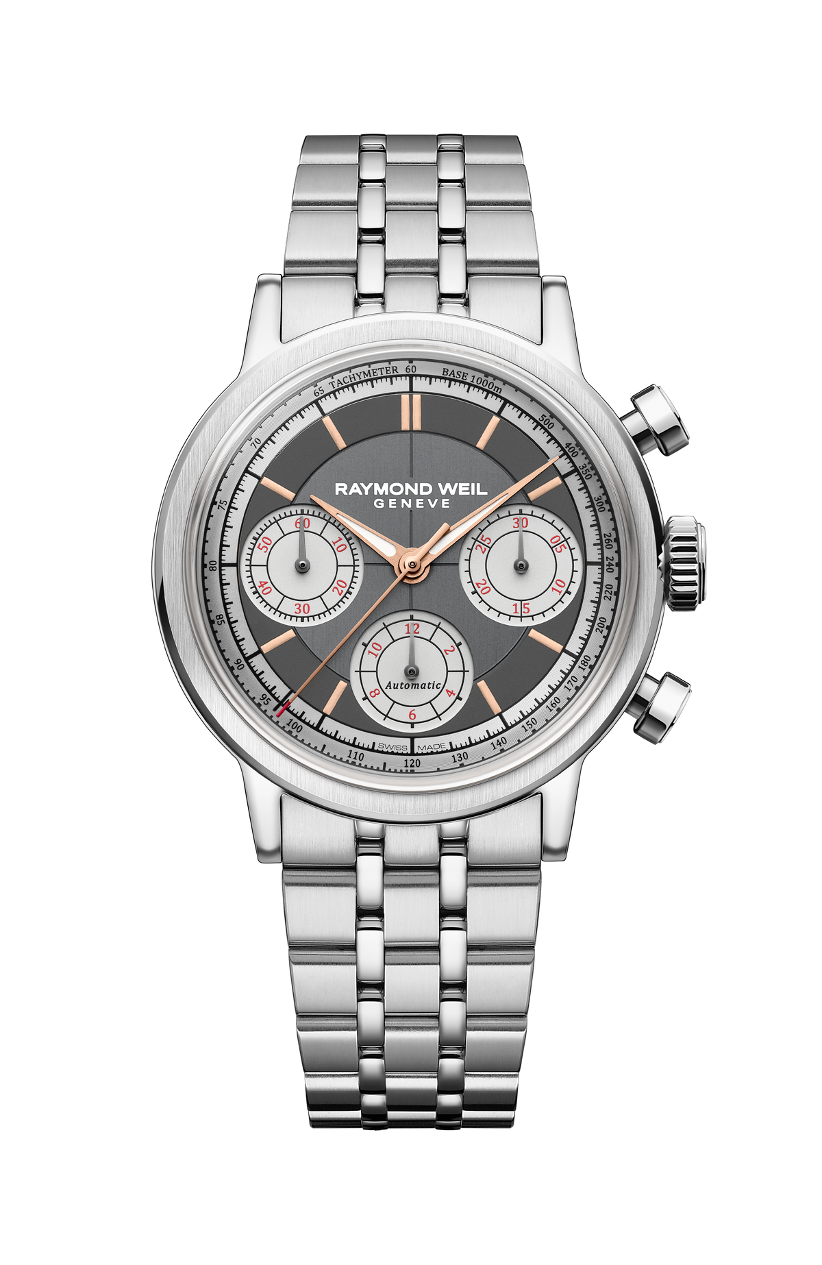 Raymond Weil Millesime Automatic Tri-Compax Chronograph Anthracite Sector Dial 7765-ST-60651