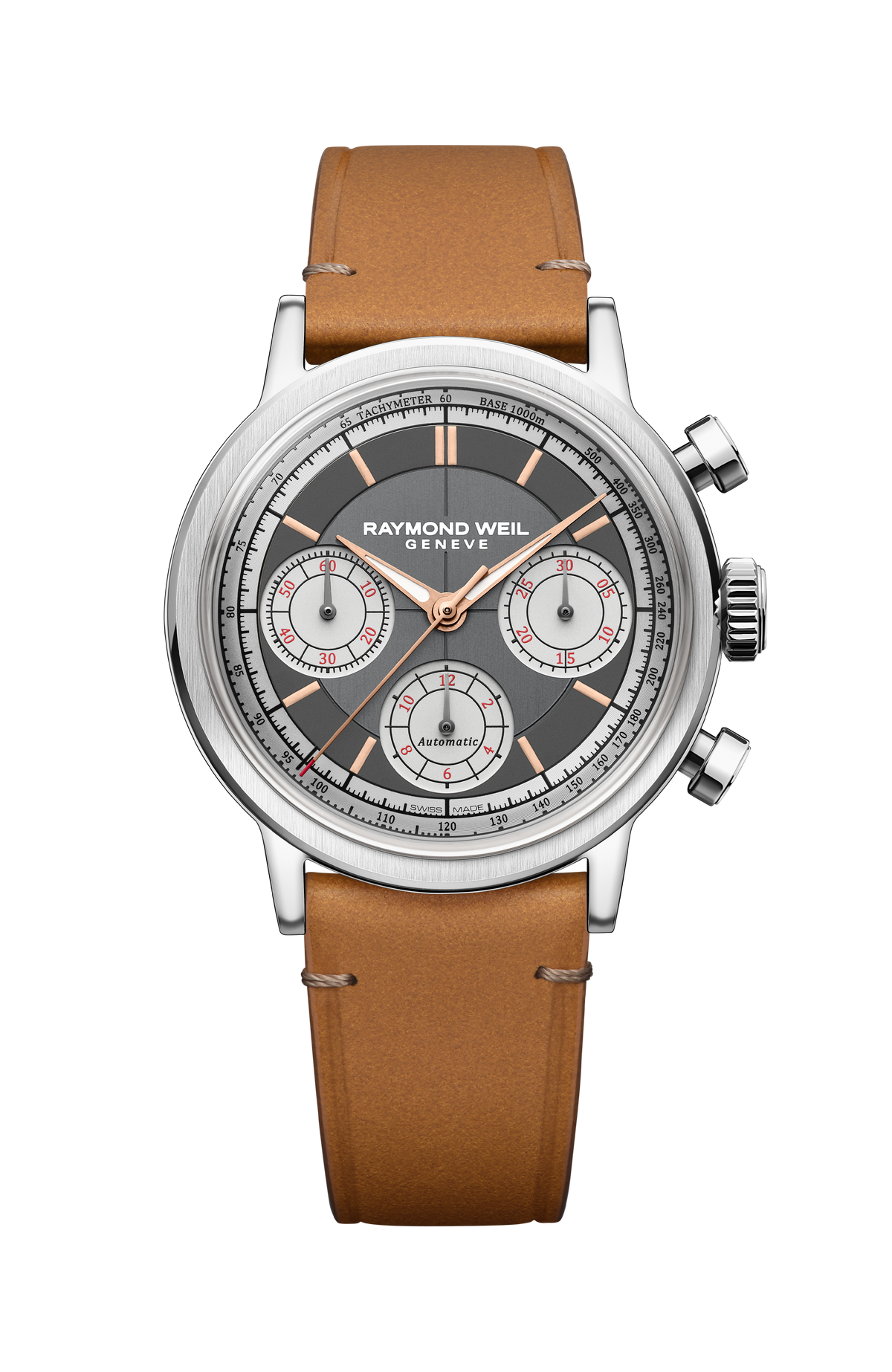 Raymond Weil Millesime Automatic Tri-Compax Chronograph Leather Strap 7765-STC-60651