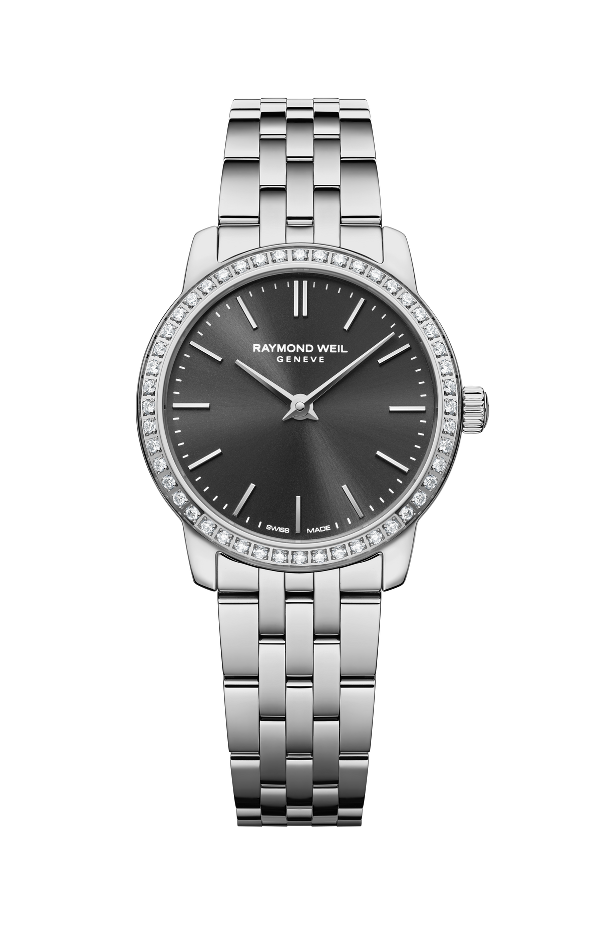 Raymond Weil Toccata Ladies Classic Diamond Stainless Steel Black Dial Quartz 5024-STS-60001