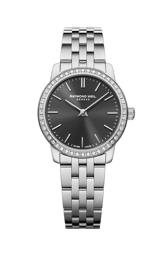 Raymond Weil Toccata Ladies Classic Diamond Stainless Steel Black Dial Quartz 5024-STS-60001