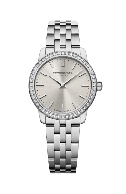 Raymond Weil Toccata Ladies Classic Diamond Stainless Steel Old Silver Dial Quartz 5024-STS-64001