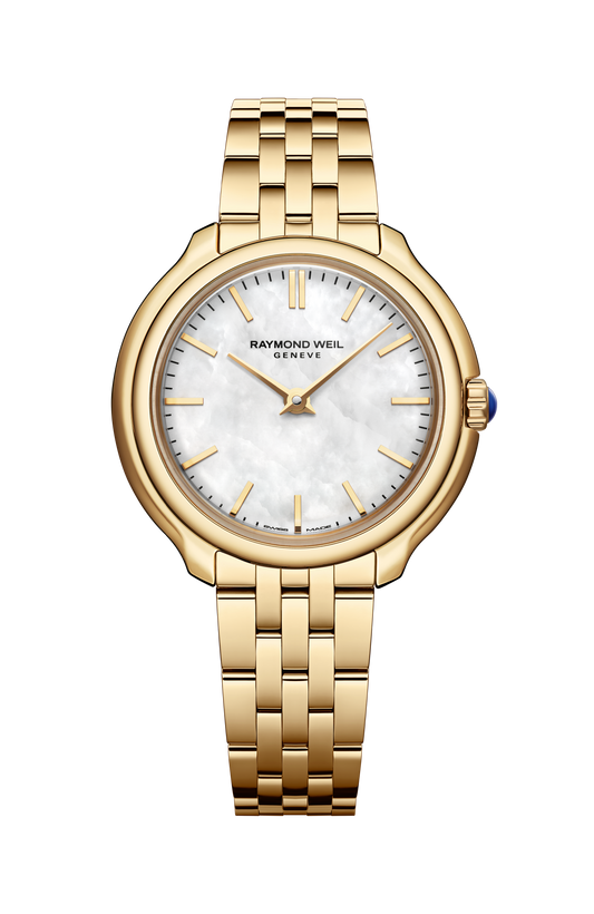Raymond Weil Toccata Ladies Heritage Yellow Gold PVD White Mother-of-Pearl Quartz 5250-P-97001
