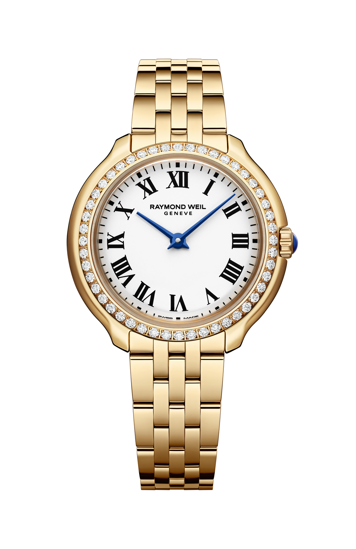 Raymond Weil Toccata Ladies Heritage Diamond Yellow Gold PVD White Dial Quartz 5250-PS-00650