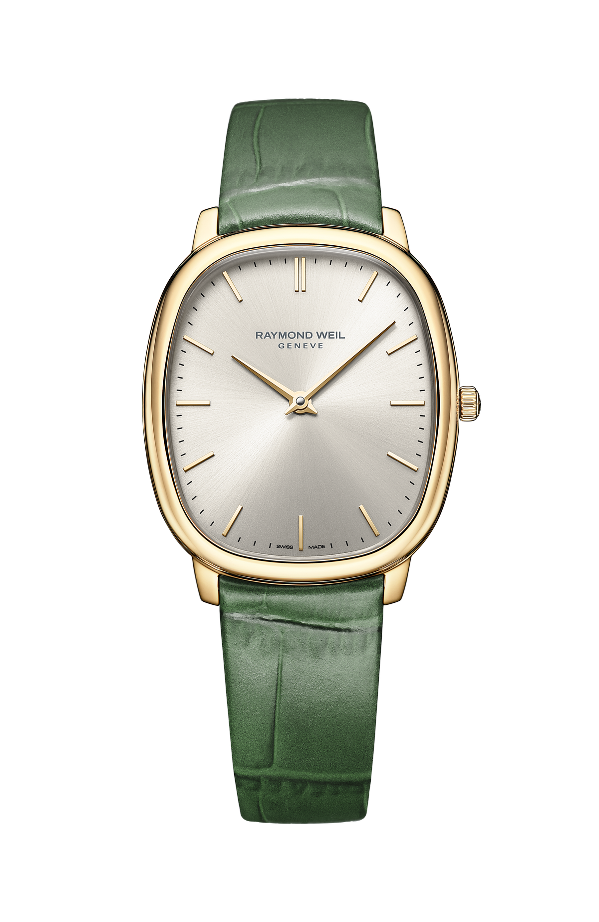 Raymond Weil Toccata Heritage Old Silver Dial Green Leather Strap Quartz 5280-PC-64001