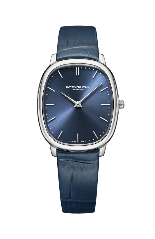Raymond Weil Toccata Heritage Blue Dial Blue Leather Strap Quartz 5280-STC-50001