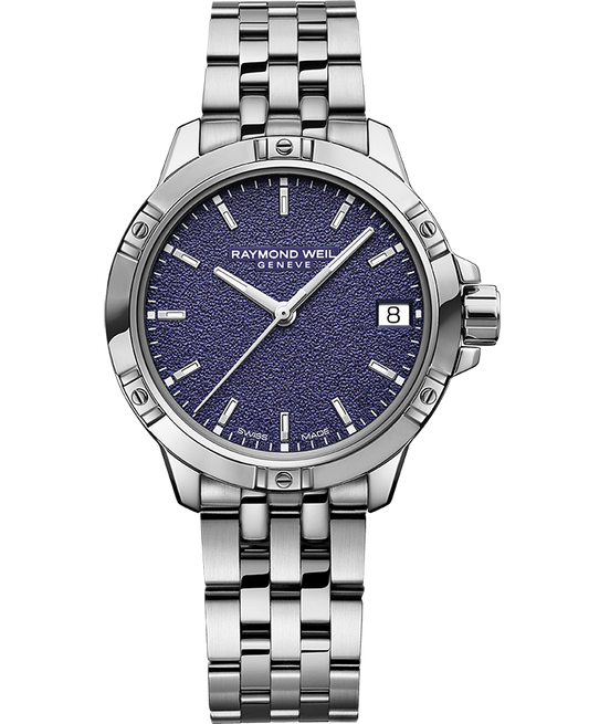 Raymond Weil Tango Men's Quartz Purple Frosted Dial Bracelet Watch,  30mm (5960-ST-50161)