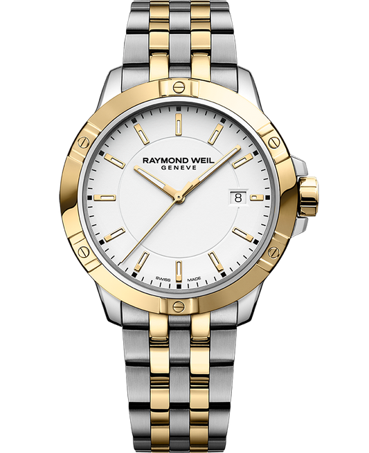 Raymond Weil Tango Men's Quartz White Dial Two-Tone Bracelet Watch, 41mm (8160-STP-30041)