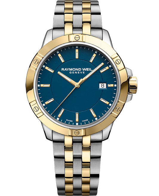 Raymond Weil Tango Men's Quartz Blue Dial Two-Tone Bracelet Watch, 41mm (8160-STP-50041)