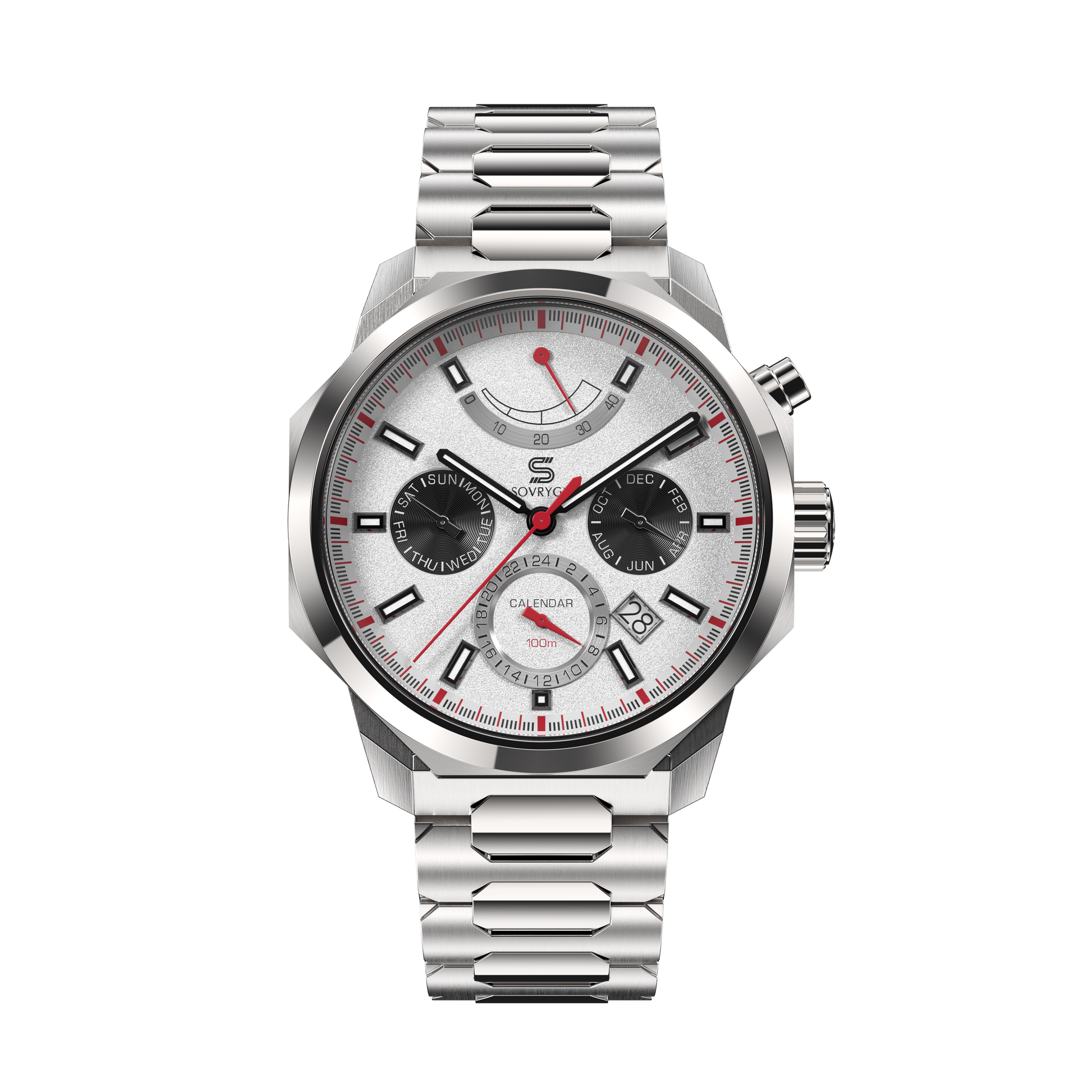 SOVRYGN Calendar Panda wristwatch for men