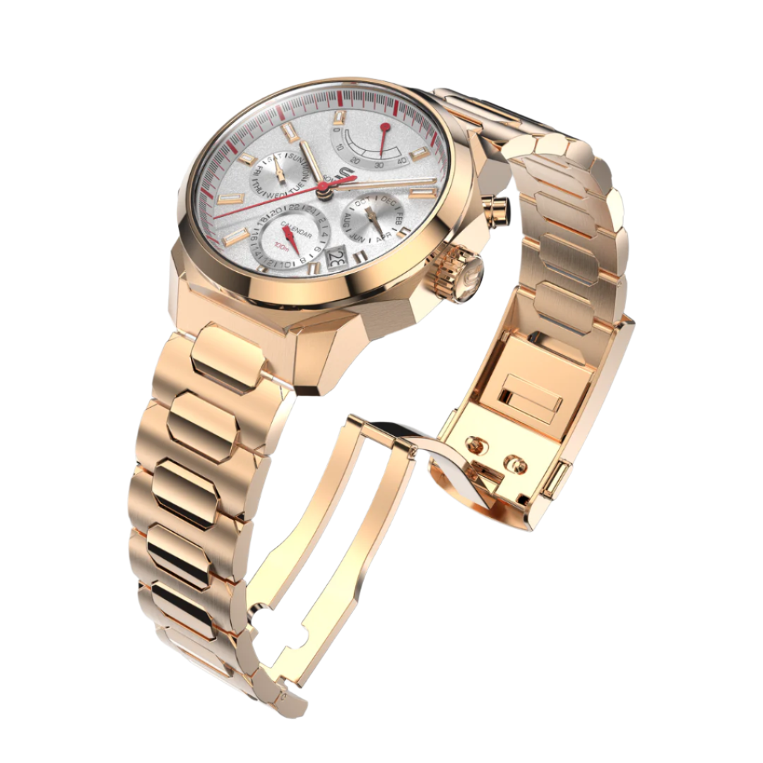 SOVRYGN Calendar Rose white wristwatch for men