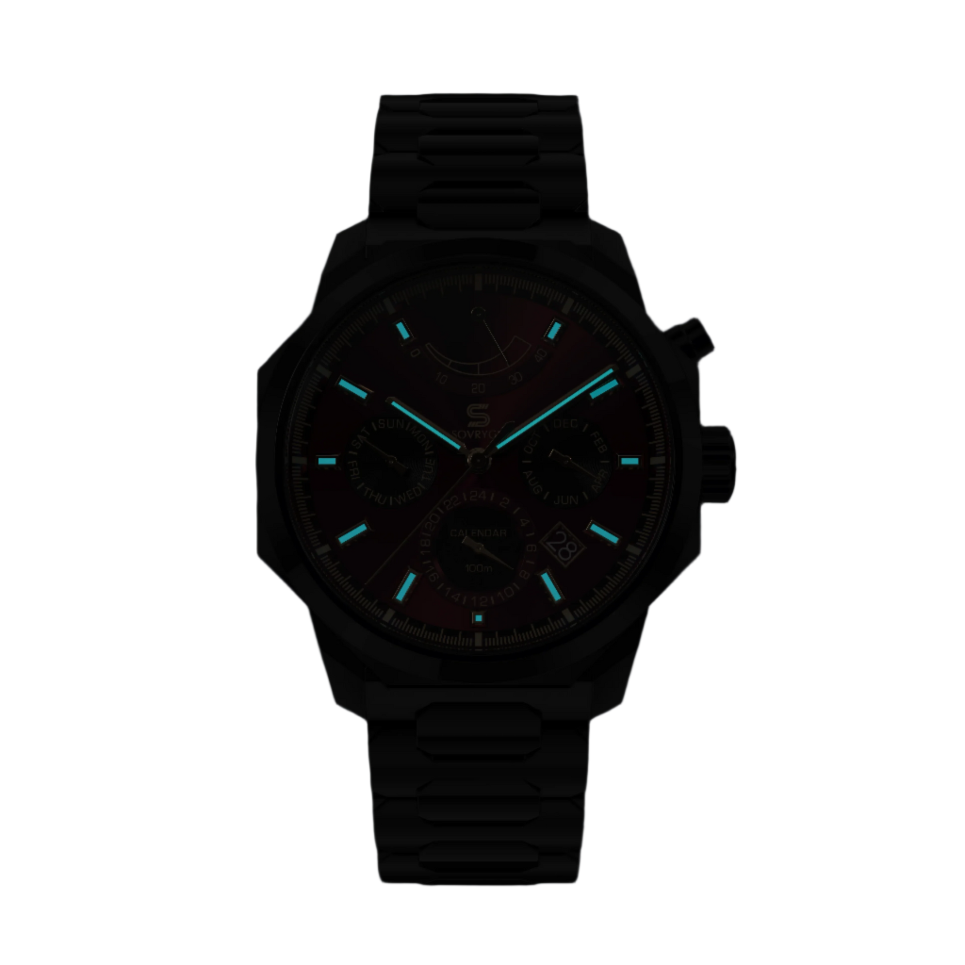 SOVRYGN Calendar midnight edition wristwatch for men