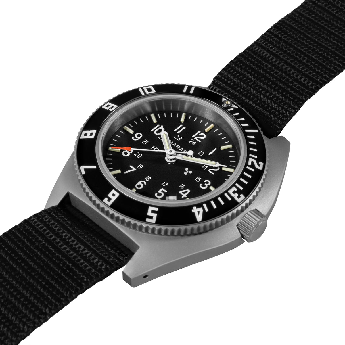 Marathon 41mm Steel Navigator w/ Date (SSNAV-D) on Ballistic Nylon