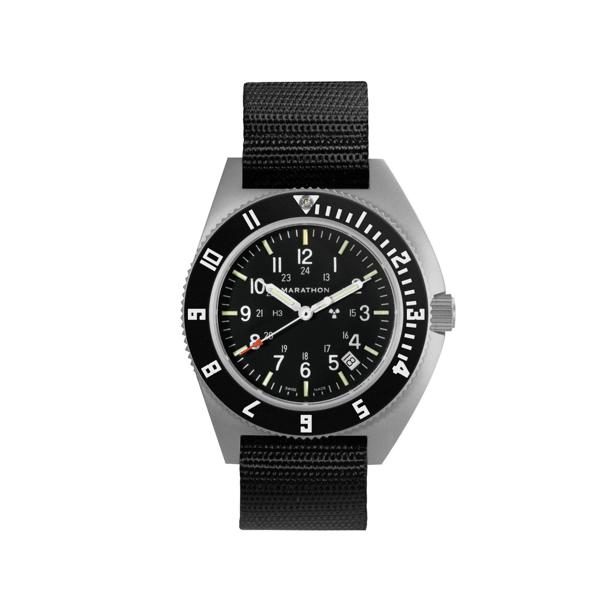 Marathon 41mm Steel Navigator w/ Date (SSNAV-D) on Ballistic Nylon